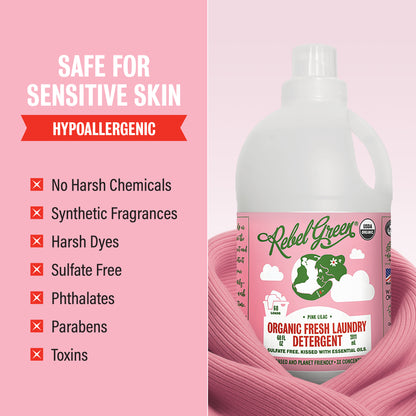Organic Fresh Laundry Detergent - Pink Lilac 68 oz (2 pk)
