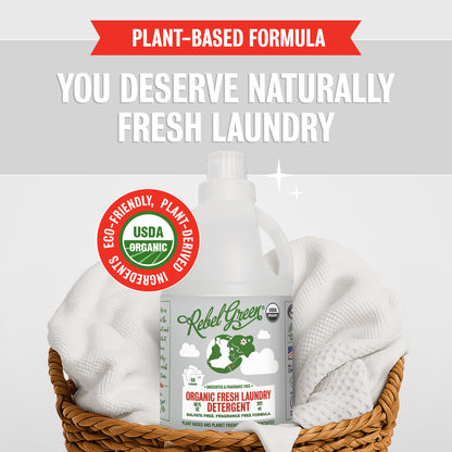 Organic Fresh Laundry Detergent - Unscented 68 oz (2 pk)