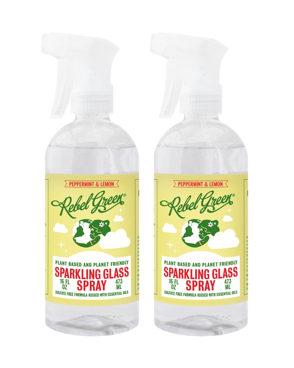 Sparkling Glass Spray - Peppermint & Lemon 16 oz (2 pk)