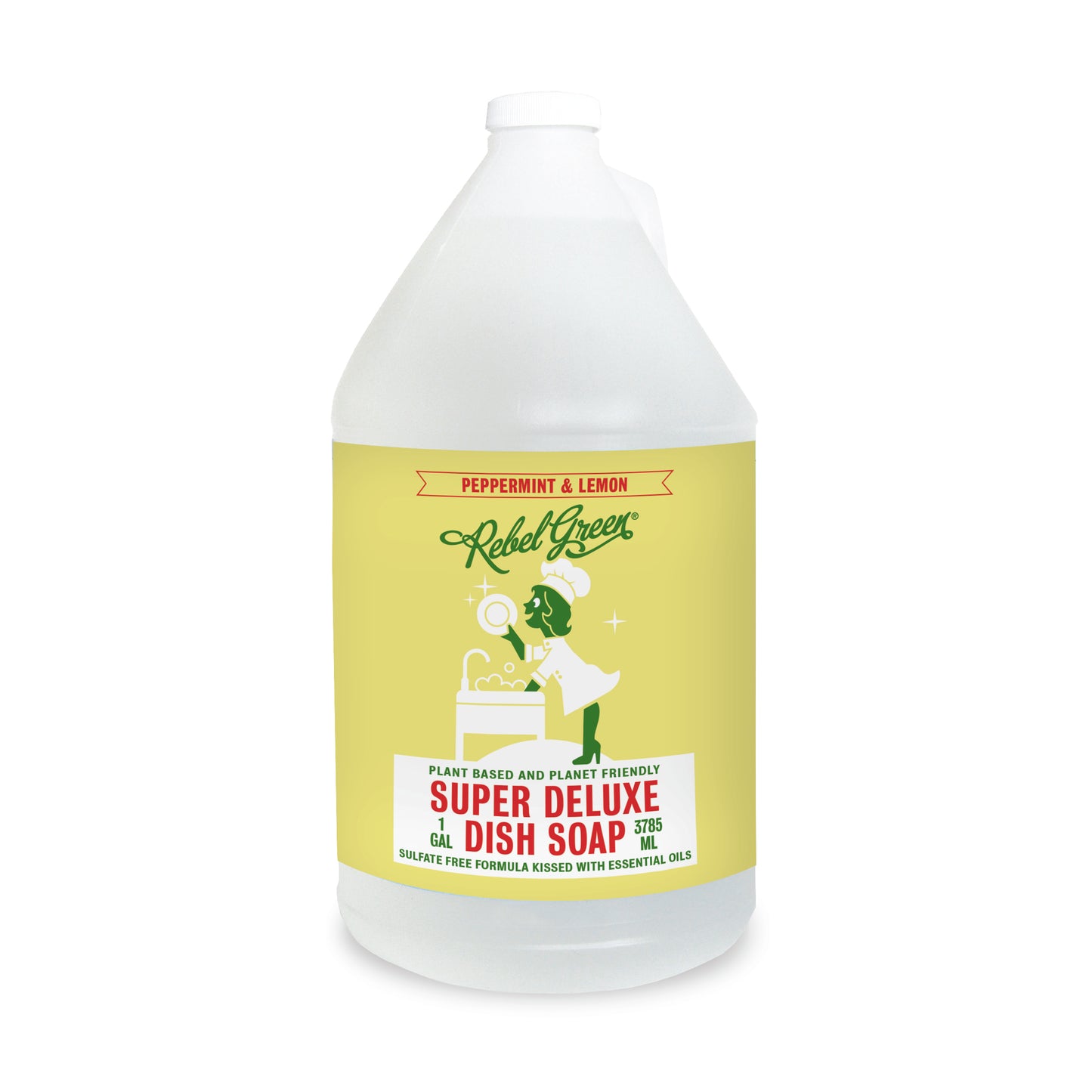 Super Deluxe Dish Soap - Peppermint & Lemon Gallon