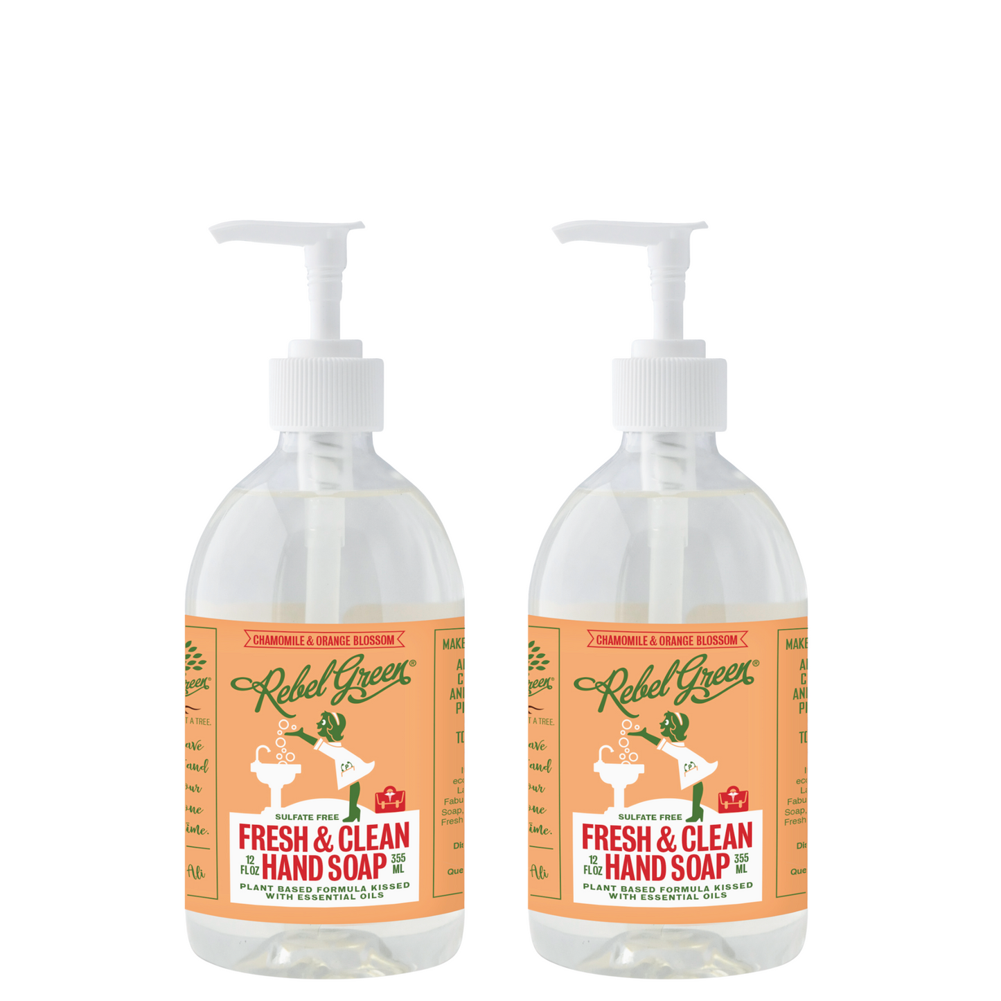 Fresh & Clean Hand Soap - Chamomile & Orange Blossom 12 oz (2 pk)