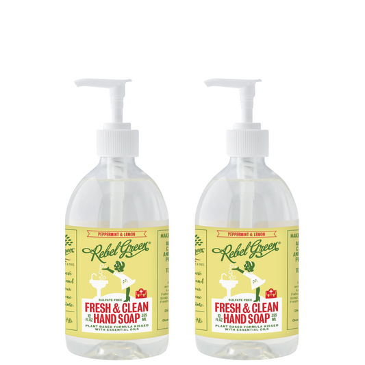 Fresh & Clean Hand Soap - Peppermint & Lemon 12 oz (2 pk)